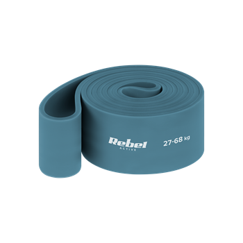 Latexová posilovací guma REBEL RBA-3000-6 Power Band PL-6 27-68 kg Modrá