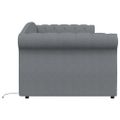 vidaXL Pohovka s matracom a USB bledosivá látková 90x200 cm