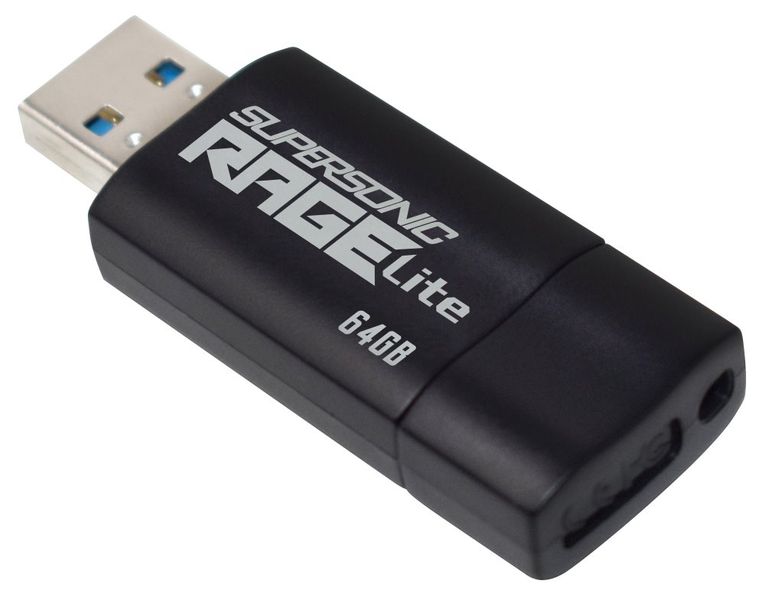 PATRIOT Supersonic Rage Lite 64GB / USB 3.2 Gen 1 / čierna Flashdisk, 64GB, USB 3.2 Gen1, čierna