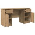 vidaXL Stôl dub artisan Kompozitné drevo 140 x 49 x 76 cm