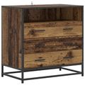 vidaXL Zásuvkový kabinet 3-Šuplík Staré drevo 70 x 41 x 70 cm