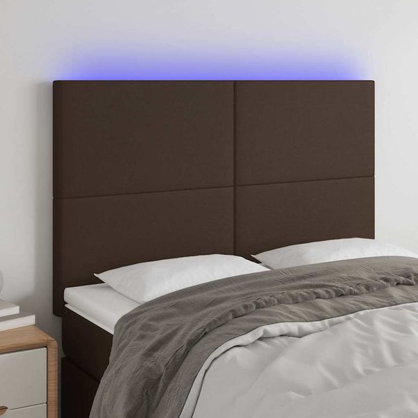 VidaXL Čelo postele hnedé 144x5x118/128 cm umelá koža