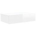 vidaXL TV skrinka s LED svetlami lesklá biela 60x35x15,5 cm