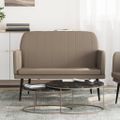 vidaXL Lavička kapučínová 107x80x81 cm umelá koža
