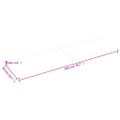 vidaXL Stolová doska 200x50x(2-6) cm, neošetrený dubový masív