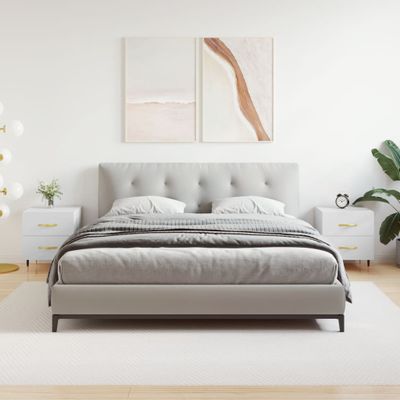 vidaXL Nočné stolíky 2 ks biele 40x35x47,5 cm kompozitné drevo