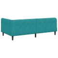 vidaXL Rohový rám postele Tyrkysová 90 x 200 cm Zamat