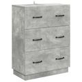 vidaXL Zásuvkový kabinet Betónovo sivá 66 x 34,5 x 87 cm
