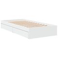 vidaXL Rám postele so skladom Biela 80 x 200 cm Kompozitné drevo