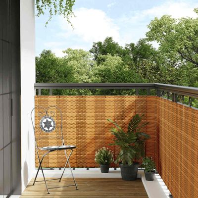 vidaXL Balkónová zástena bledohnedá 1000x90 cm polyratan