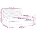vidaXL Posteľný rám boxspring s matracom tmavosivý 200x200 cm zamat