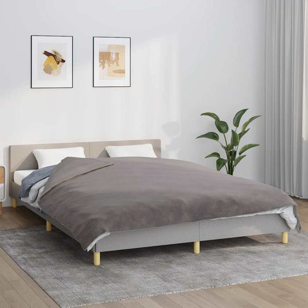 vidaXL Záťažová prikrývka s krytom šedá 200x225 cm 13 kg látka