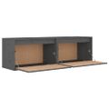 vidaXL Nástenné skrinky 2 ks sivé 60x30x35 cm masívna borovica