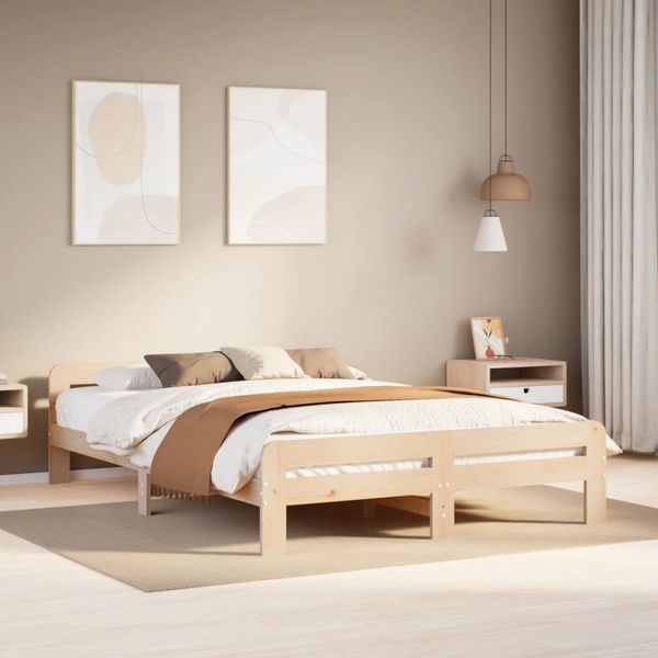 vidaXL Posteľ s matracom 140x200 cm masívna borovica