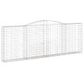 vidaXL Oblúkové gabionové koše 6 ks 400x30x140/160 cm pozink. železo