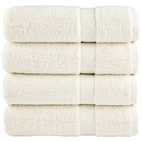 vidaXL Prémiové osušky SOLUND 4 ks krémové 70x140 cm 600 g/m2