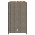 vidaXL Skrinkový Sivá 70 x 50 x 87 cm Polyester a Roly Rattan