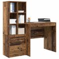 vidaXL Stôl Staré drevo 125,5 x 50 x 127 cm 2 ks