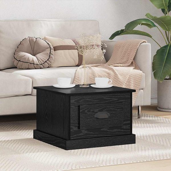 vidaXL Konferenčný stolík Čierny dub 50 x 50 x 35 cm Kompozitné drevo