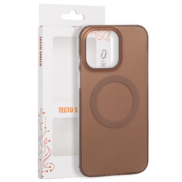 Puzdro Tecto Shield Mistiq Mag pre iPhone 15 Pro Max 6,7" hnedé