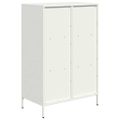 vidaXL Vysoká skrinka biela 68x39x103,5 cm oceľ