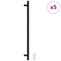 vidaXL Rukoväte na skrinku 5 ks čierne 480 mm nehrdzavejúca oceľ