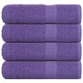 vidaXL Sprchové uteráky FROGN 4 ks fialové 70x140 cm 360 g/m²