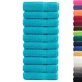 vidaXL Prémiové uteráky na ruky SOLUND 10ks tyrksyové 50x100cm 600g/m2
