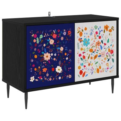 vidaXL TV skrinka MAINZ 69 x 33 x 50,5 cm Čierny dub Kompozitné drevo