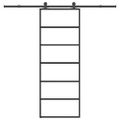 vidaXL Posuvné dvere s kovaním 76x205 cm ESG sklo a hliník