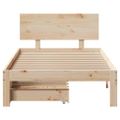 vidaXL Posteľný rám so zásuvkami 100x200 cm borovicový masív