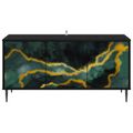 vidaXL TV skrinka WIJHE 102 x 33 x 51 cm Čierny dub Kompozitné drevo