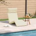vidaXL Skladacie ležadlo krémové 175x54x8,5 cm oxfordská látka
