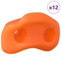 vidaXL Lezecká chytka 12 ks Oranžová 100 x 67 x 43 mm PP