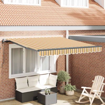 vidaXL Sklopná markíza Viacfarebný 300 x 250 cm Tkanina a hliník