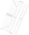Neomounts  AWL-250BL16 / VESA Adaptér 2ks / VESA 400 mm na VESA (450, 500, 550, 600) mm / černý Adaptér, plne pohyblivý, pro nástenné držáky, nosnost 75kg, VESA 400 na 450, 500, 550, 600, cerný