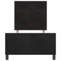 vidaXL Posteľ s pružinovým rámom Čierna 90 x 190 cm Zamat
