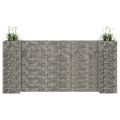 vidaXL Gabiónový kvetináč v tvare H, oceľový drôt 260x40x120 cm
