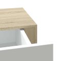 vidaXL Nástenná zásuvková polica dubová a biela 60x23,5x10 cm MDF