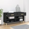 vidaXL Botník čierny 102x35x55 cm spracované drevo