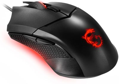 MSI herná myš CLUTCH GM08 Gaming/ 4.200 dpi/ 6 tlačidiel/ USB Myš, herná, drôtová, podsvietená, 4200dpi, 6 tlačidiel, USB, čierna