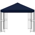 vidaXL Altánok 3 x 3 m Modrá Polyester a oceľ 190 gsm
