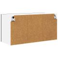 vidaXL Závesná skrinka Čierny dub 80 x 31 x 40 cm Kompozitné drevo