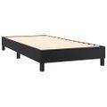vidaXL Posteľný rám s boxspringom čierny 90x200 cm umelá koža