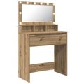 vidaXL Toaletné stolíky do spálne Remeselný dub 80 x 39,6 x 135 cm