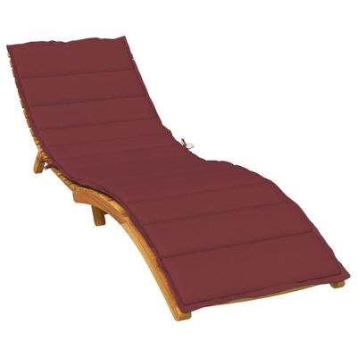 vidaXL Vankúš na lehátko vínovočervený 200x60x4 cm látkový