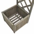 vidaXL Záhradná pergola s kvetináčom sivý jedľový masív