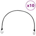 vidaXL Bungee šnúry s reflexnými pásikmi a háčikmi 10 ks 100 cm