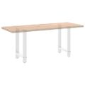 vidaXL Nohy k jedálenskému stolu, biele, 2 ks, 50 x (72-73) cm, oceľové
