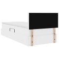 vidaXL Postel s úložným prostorem a matrací Čistá biela 90 x 200 cm